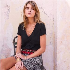 Sezane 'Lexie' Shirt Black Sz S